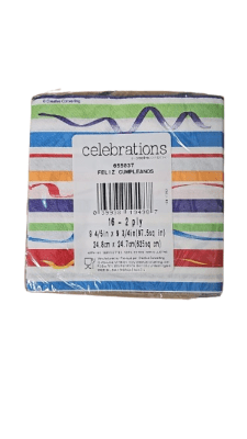 SERVILLETA M FELIZ CUMPLEAÑOS