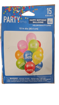 FELIZ CUMPLEAÑOS GLOBO DE LÁTEX
