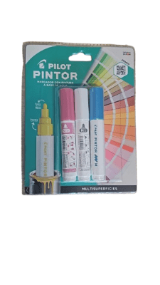 Marcador PINTOR Medio Surtido 3 Blister