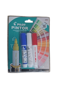Marcador PINTOR Medio Surtido 3 Blister