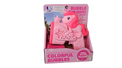 PISTOLA LANZA BURBUJAS UNICORNIO