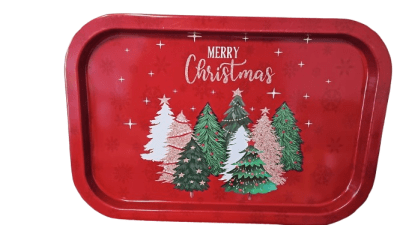 BANDEJA METALICA NAVIDAD