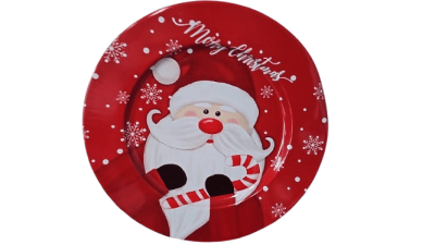 PLATO METALICO NAVIDAD