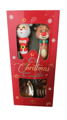 SET CUCHARA Y TENEDOR NAVIDAD