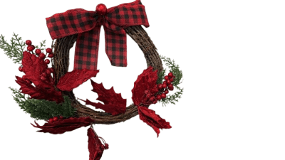 CORONA NAVIDAD 30 CM LAZO