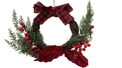 CORONA NAVIDAD 22 CM LAZO