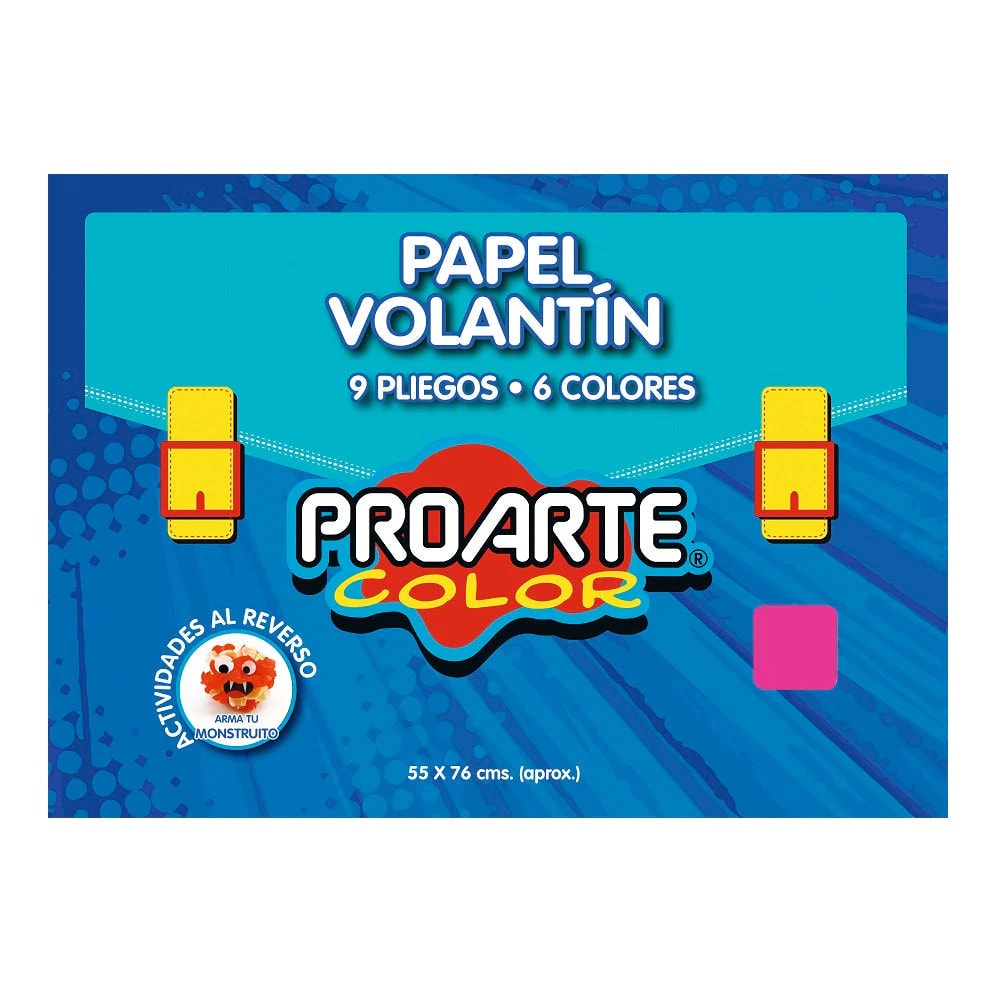 PAPEL VOLANTIN PROARTE 9 HOJAS 6 COLORES | Bodega Outlet