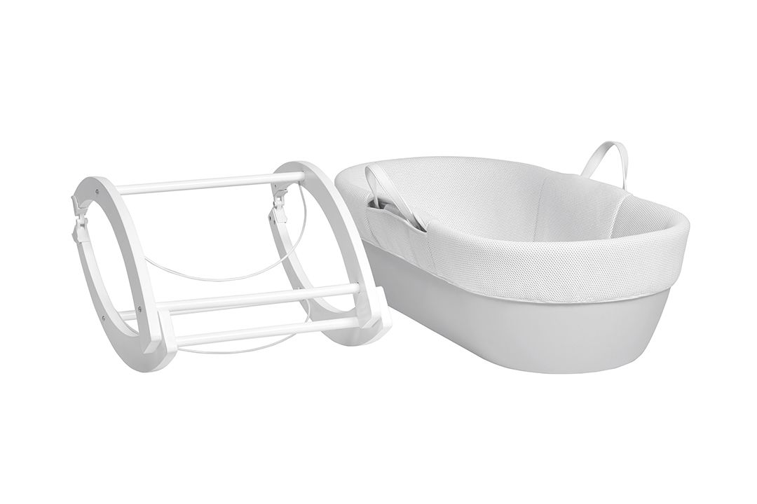 Shnuggle mecedora Mois/és Basket soporte Blanca