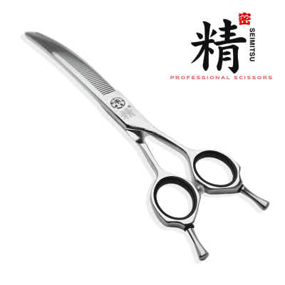 Tijera Profesional SEIMITSU - Acero Japonés 440c - Esculpidora Curva 60 Dientes 7