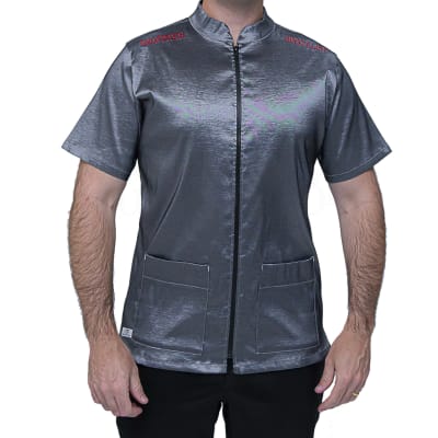 Chaqueta de Peluquería Profesional Plata con Bordado Espalda [Paw Color] (Unisex)1