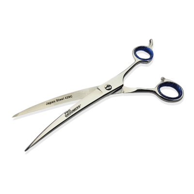 Tijera Curva Profesional Mirror Polish 7.5 Pro Groomers