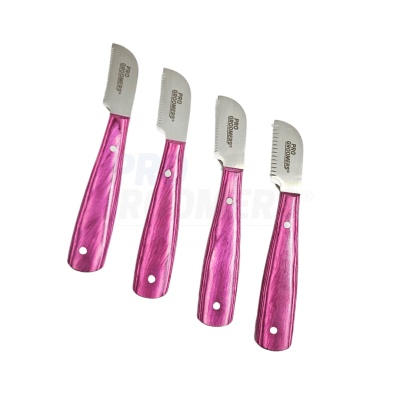 Set de Cuchillas de Stripping Pro Groomers PINK (4 Uni)