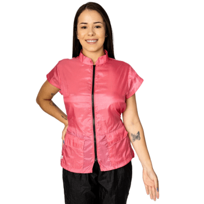 Chaqueta de Peluquería Profesional Rosa Claro [Paw Color] (Femenino)1