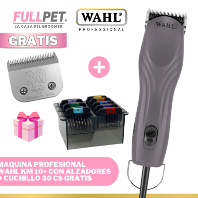 Máquina Profesional WAHL KM10+ Brushless 2 Vel. con Set de Alzadores + Cuchillo 30 GRATIS