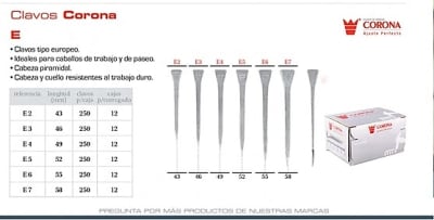 Clavos Corona E3 (caja de 100)