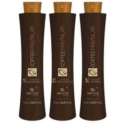 Kit Alisado Coffee Premium 3 Pasos 1000ml