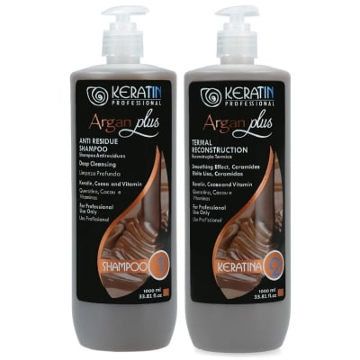 Kit Alisado Chololate Keratin Argán Plus 1000ml1