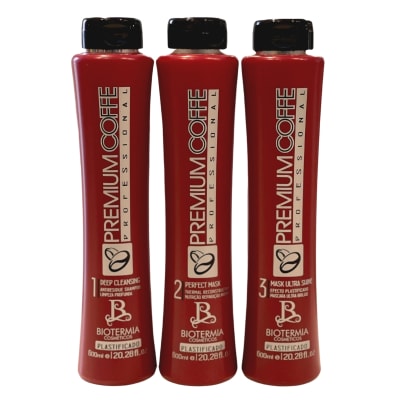 Kit Alisado Plastificado Premium Coffe 600ml