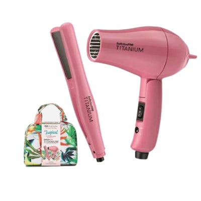 Kit BabylissPro Secador de Viaje/Mini Plancha Alisadora