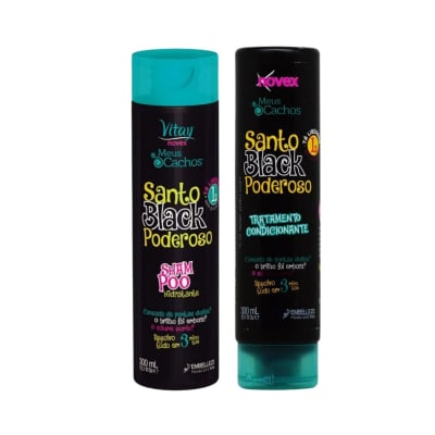Kit Shampoo + Acondicionador Santo Black1