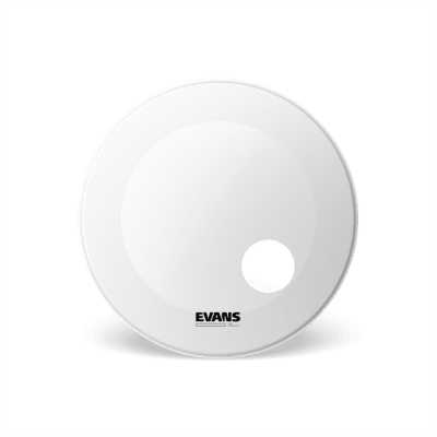 PARCHE BOMBO EVANS EQ3 RESONANTE BLANCO LISO 18