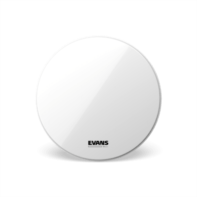 PARCHE BOMBO EVANS EQ3 RESONANTE POROSO BLANCO SIN PERFORACIÓN 22