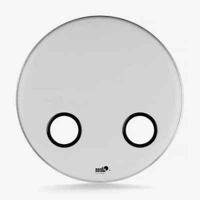 PARCHE RESONTANTE BOMBO 2 PERFORACIONES SMOOTH WHITE 22' BB-2224B BASS DRUM O'S