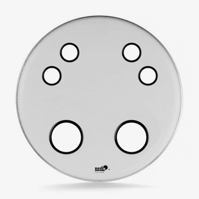 PARCHE RESONANTE BOMBO SMOOTH WHITE 6 PERFORACIONES 22' BB-222442B BASS DRUM O'S