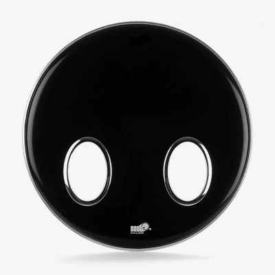 PARCHE RESONANTE BOMBO EBONY 2 PERFORACIONES 22' ES-22206C BASS DRUM O'S