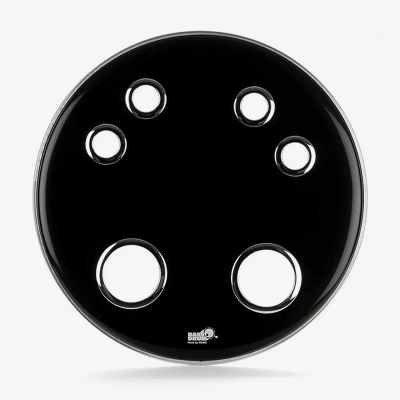 PARCHE RESONANTE BOMBO EBONY 6 PERFORACIONES 22' ES-222442C BASS DRUM O'S