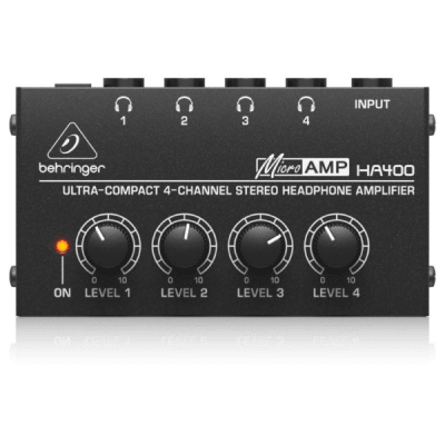 AMPLIFICADOR DE AUDIFONOS 4 CANALES HA400 BEHRINGER