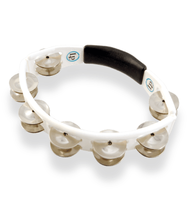 CYCLOPS HANDHELD TAMBOURINE WHITE STEEL LP152 LP