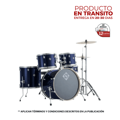 BATERIA 5 PIEZAS CON HARDWARE DEEP BLUE 10,12,14,20,14x5,5 PODSP520BDB SPARK DIXON