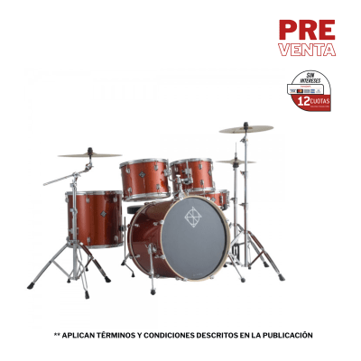 BATERIA 5 PIEZAS CON HARDWARE WINE RED 12,13,16,22,14x5,5 PODSP522BWR SPARK DIXON