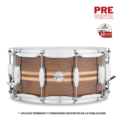 TAMBOR 14X6,5 FULL RANGE WALNUT DUAL MAPLE INLAY GRETSCH