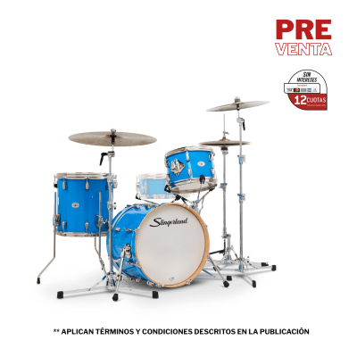 SHELLPACK 3 PCS STUDIO KING 12 14 18 LUNAR BLUE LACQUERED SDKTSKK18N03ARLBL SLINGERLAND
