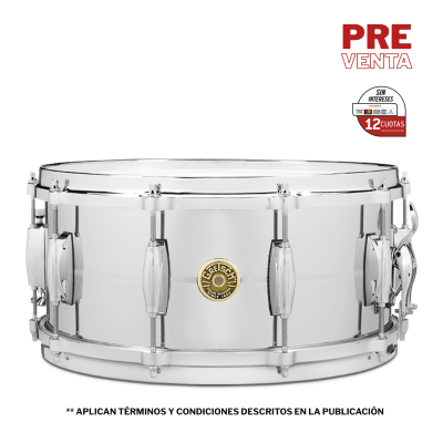 TAMBOR 14X6,5 USA CUSTOM CHROME OVER BRASS GRETSCH