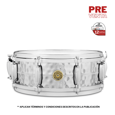 TAMBOR 14X5,0 USA CUSTOM HAMMERED CHROME OVER BRASS GRETSCH