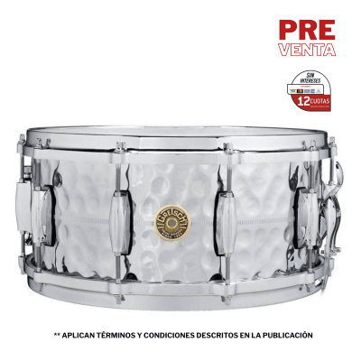 TAMBOR 14X6,5 USA CUSTOM HAMMERED CHROME OVER BRASS GRETSCH