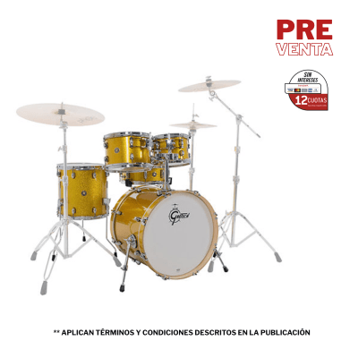 SHELLPACK CATALINA MAPLE 10,12,14,20 + 14X5.5 LEMON SPARKLE CM2-E605-LS GRETSCH