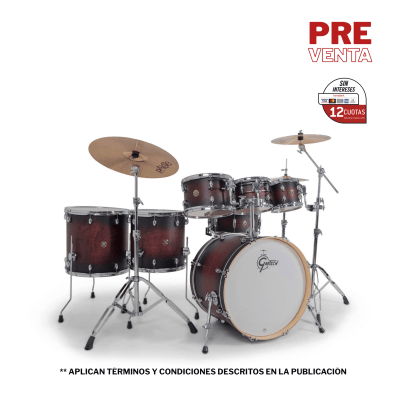 SHELLPACK CATALINA MAPLE 8,10,12,14,16,22 + 14X6.5 SATIN DEEP CHERRY BURST CM2-E627-SDCB GRETSCH