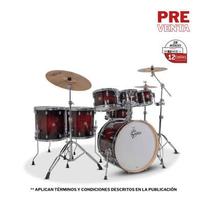 SHELLPACK CATALINA MAPLE 8,10,12,14,16,22 + 14X6.5 DEEP CHERRY BURST CM2-E627-DCB GRETSCH