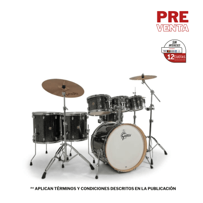 SHELLPACK CATALINA MAPLE 8,10,12,14,16,22 + 14X6.5 BLACK STARDUST CM2-E627-BS GRETSCH