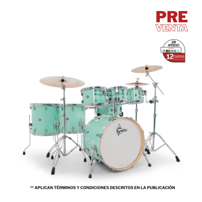 SHELLPACK CATALINA MAPLE 8,10,12,14,16,22 + 14X6.5 SEAFOAM GREEN CM2-E627-SFG GRETSCH