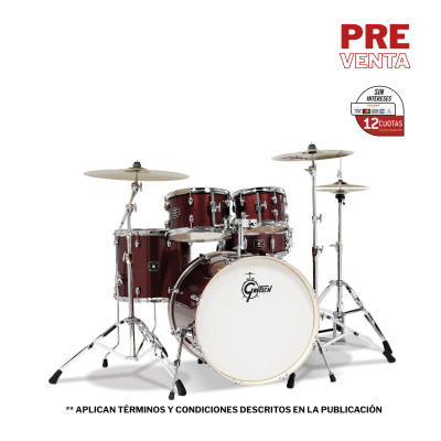 GRETSCH ENERGY 10,12,16,22 + 14 X 5,5 RUBY SPARKLE