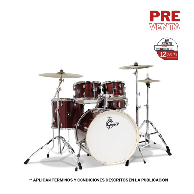 GRETSCH ENERGY 10,12,14,20 + 14 X 5,5 RUBY SPARKLE