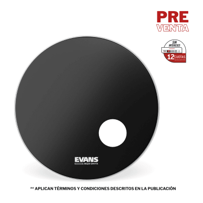PARCHE BOMBO EVANS ONYX RESONANTE 22