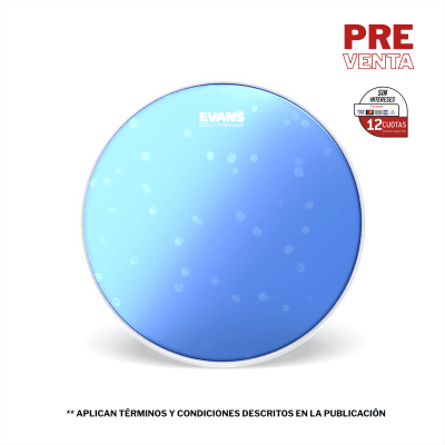 PARCHE TAMBOR EVANS HYDRAULIC AZUL POROSO 14