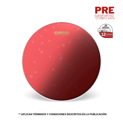 PARCHE TAMBOR EVANS HYDRAULIC ROJO POROSO 14
