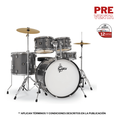 GRETSCH RENEGADE 10,12,14,20 + 14 X 5,5 GREY SPARKLE